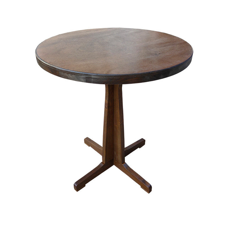 Contemporary Retro Solid Wood Plywood & Iron Round Square Coffee Table And Chair Set For Balcony & Living Room | Kalsten