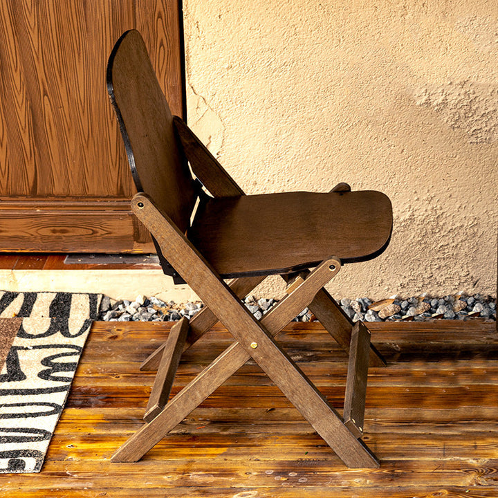 Contemporary Retro Solid Wood Plywood & Iron Round Square Coffee Table And Chair Set For Balcony & Living Room | Kalsten