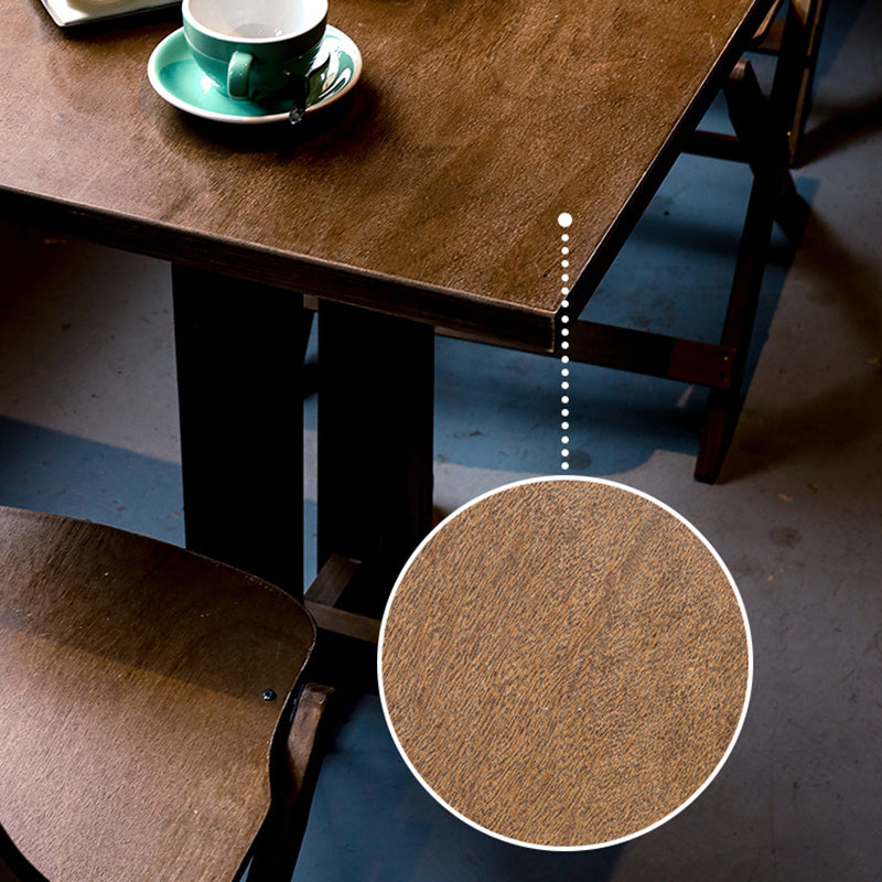 Contemporary Retro Solid Wood Plywood & Iron Round Square Coffee Table And Chair Set For Balcony & Living Room | Kalsten