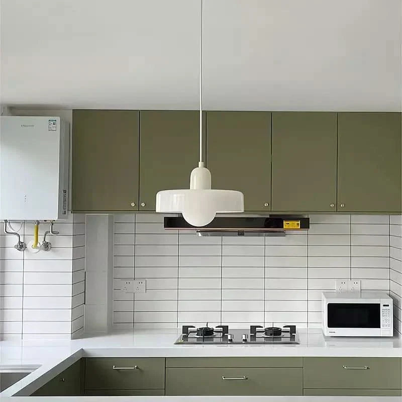 Bauhaus Coloured Glass Pendant Lamp