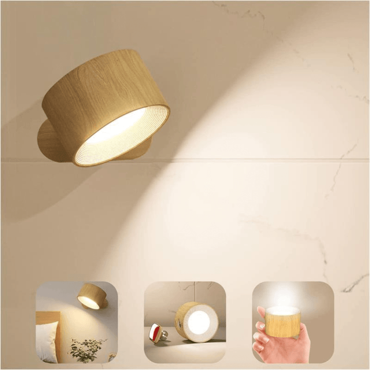 Rechargeable Wireless Wall Lamp – 360° Adjustable
