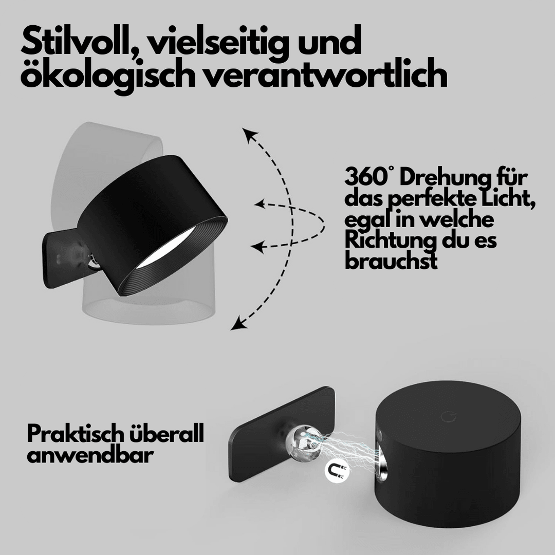360° wireless rechargeable wall light | Versatile LED lighting solution | Kalsten