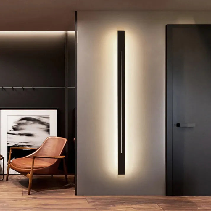 Modern Black Vertical LED Wall Lamp