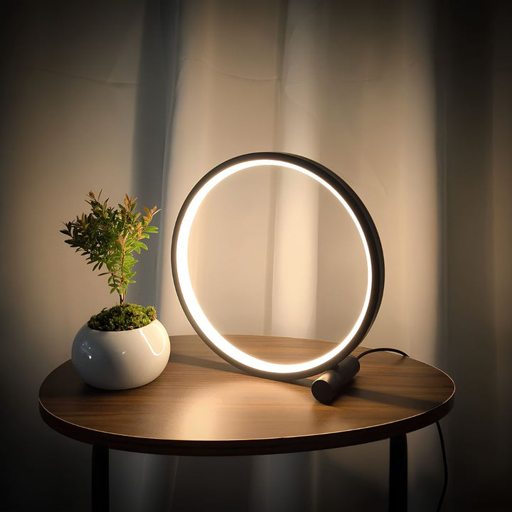 LED Table Lamp Ring Dimmable Bedside Light | Noxord