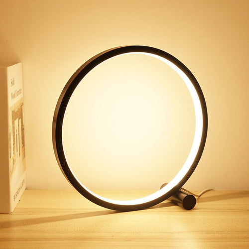 LED Table Lamp Ring Dimmable Bedside Light | Noxord