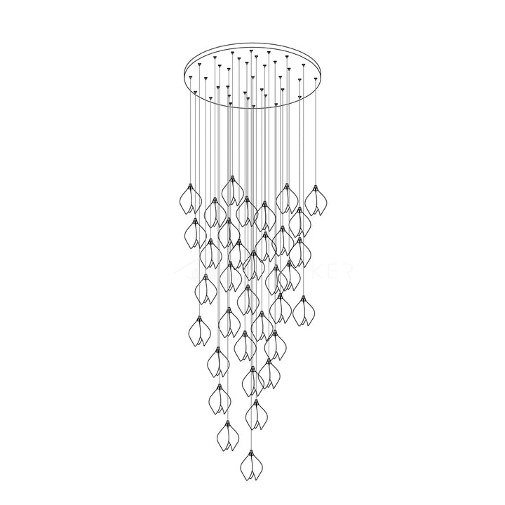 Ceramic Flower Droplight Pendant Light | Kalsten