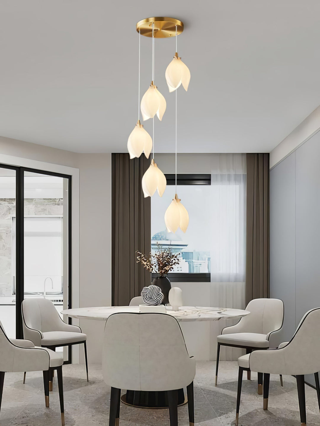 Ceramic Flower Droplight Pendant Light | Kalsten