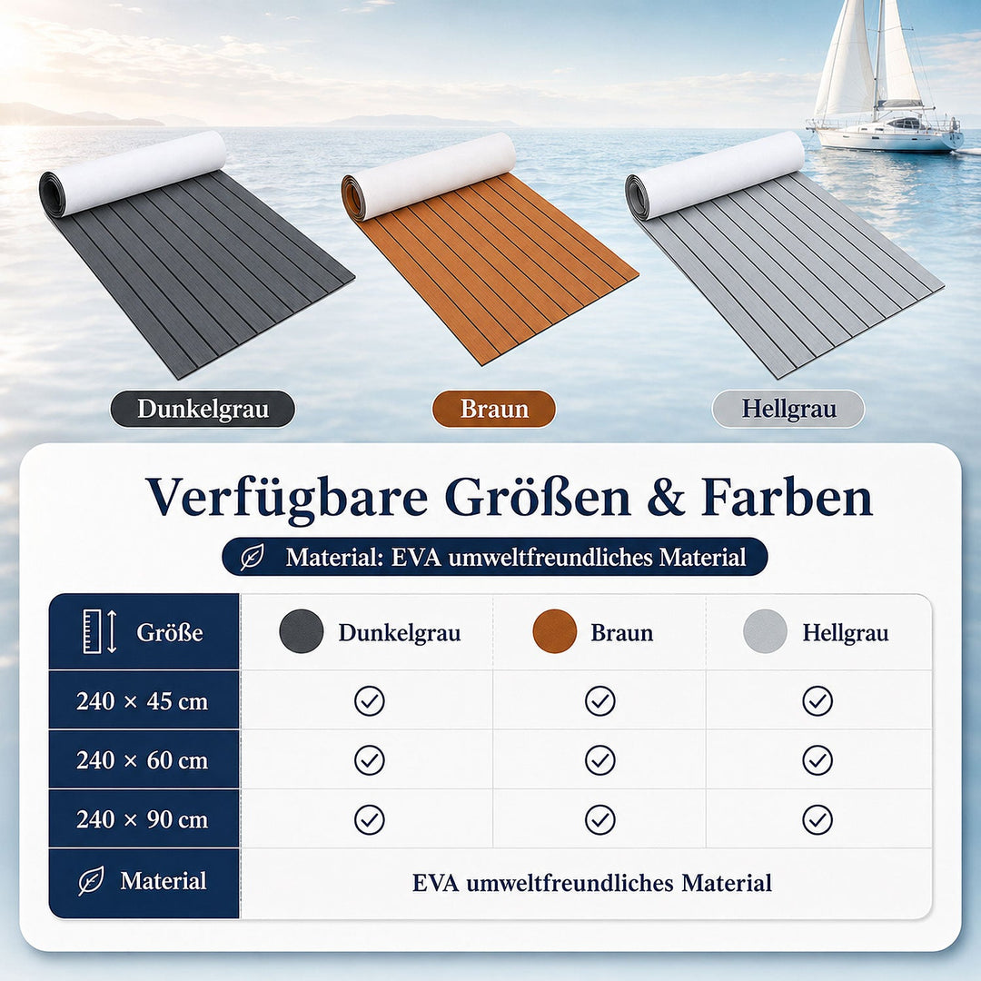 Boot Flooring EVA Teak Flooring Self-Adhesive | Kalsten