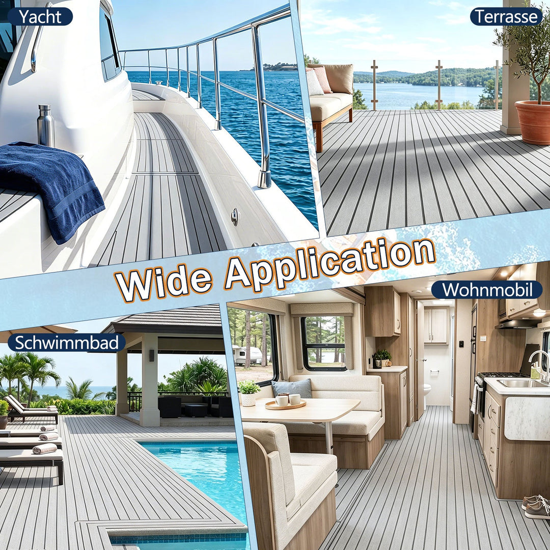 Boot Flooring EVA Teak Flooring Self-Adhesive | Kalsten