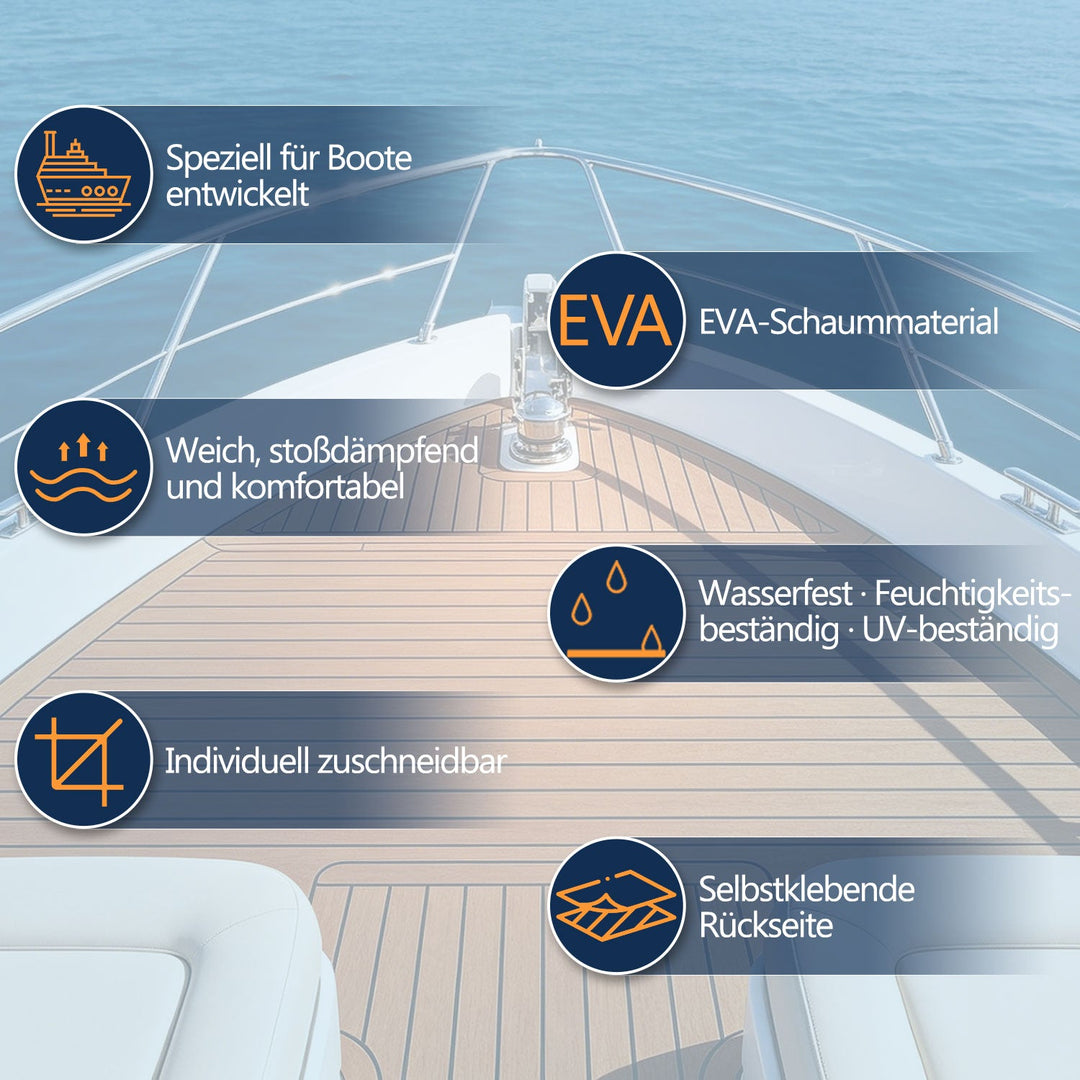 Boot Flooring EVA Teak Flooring Self-Adhesive | Kalsten