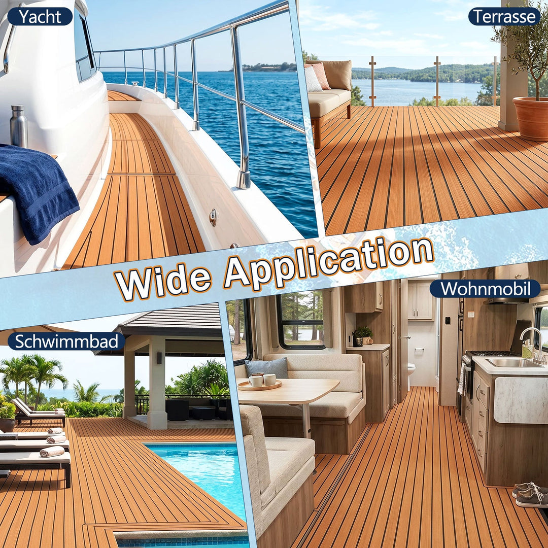 Boot Flooring EVA Teak Flooring Self-Adhesive | Kalsten