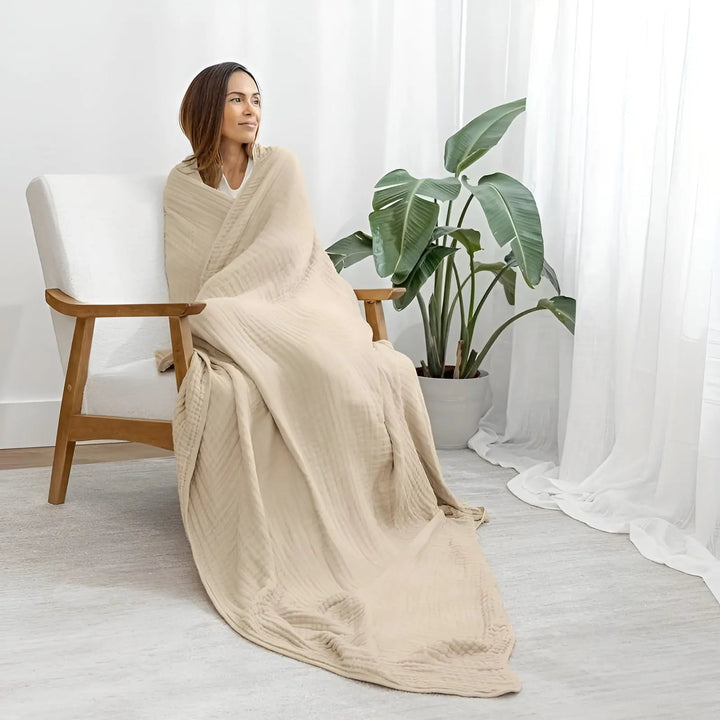 BreezeCotton Luxury Cotton Blanket for Every Season Noxord