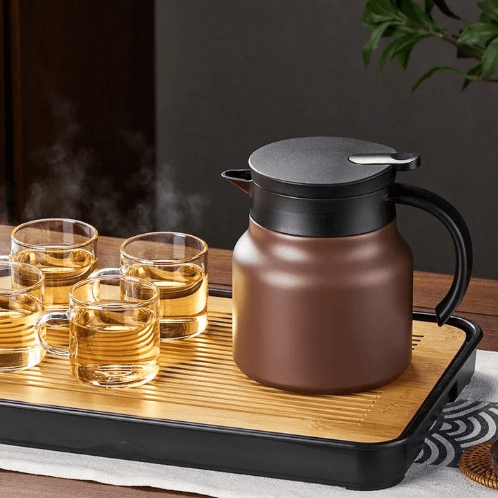 Kalsten | Insulated teapot with stainless steel strainer & ceramic for hot or cold tea