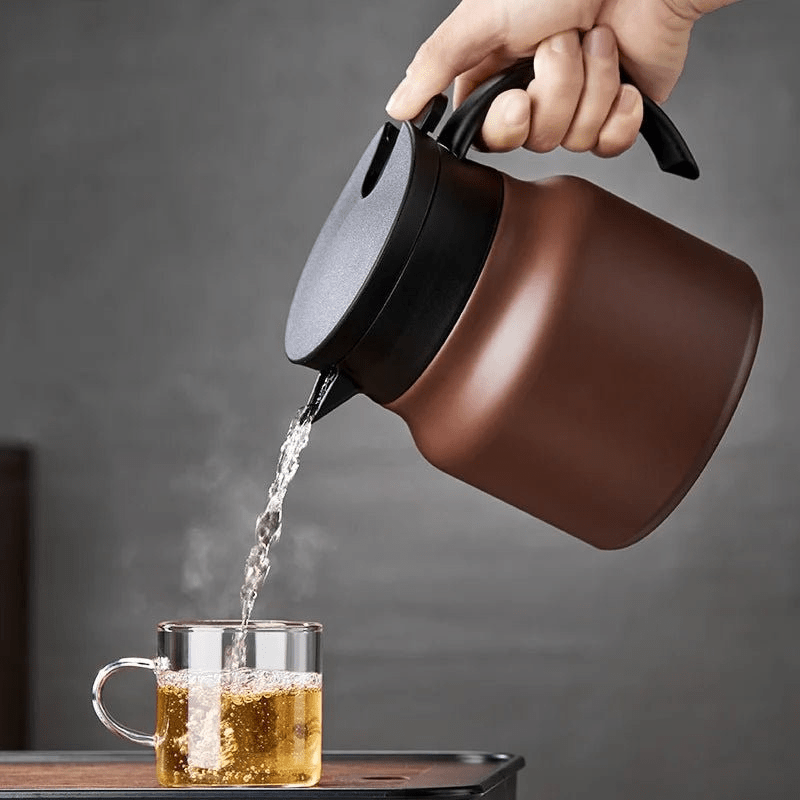 Kalsten | Insulated teapot with stainless steel strainer & ceramic for hot or cold tea