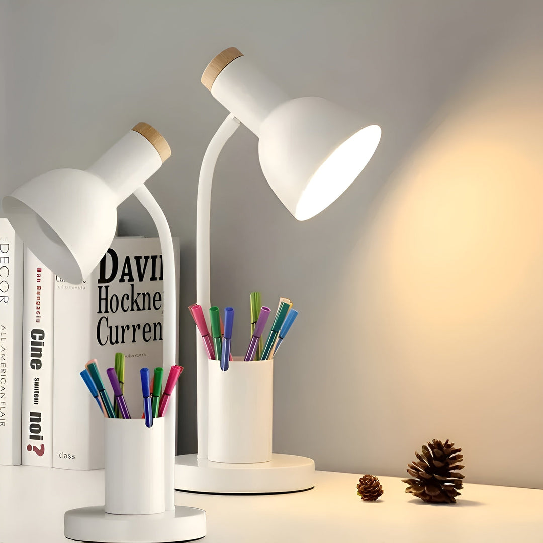 LED Desk Lamp with Pen Holder – Stylish and Practical | Organization on the Desk | Kalsten