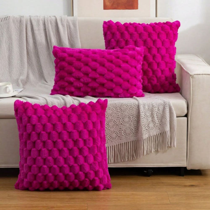 Kalsten | Cushion cover made of cotton blend with fluffy 3D feel