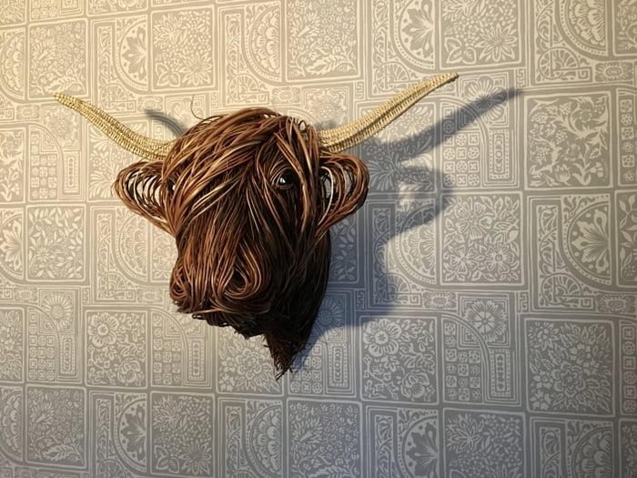 Kalsten | Elegant cow wall sculpture in country house style