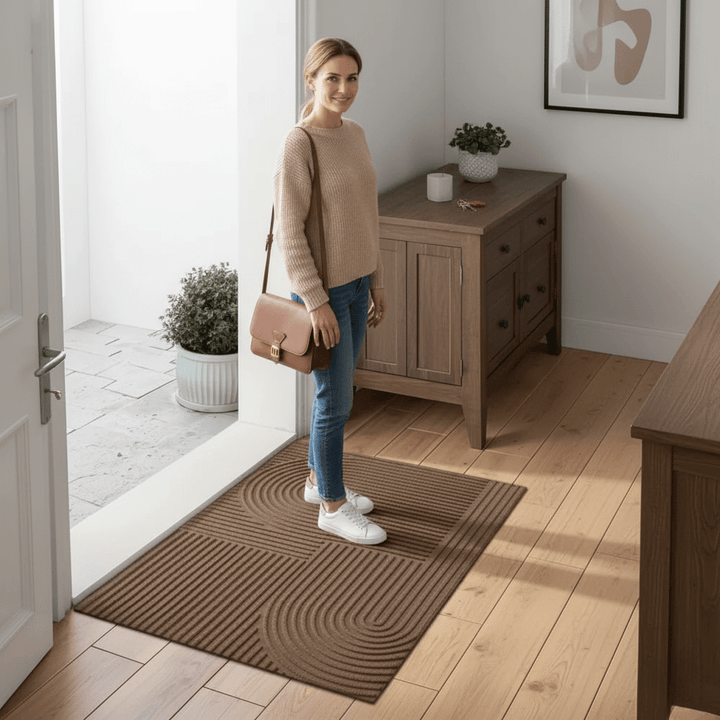 Washable Absorbent Mat with Fluid Line Design
