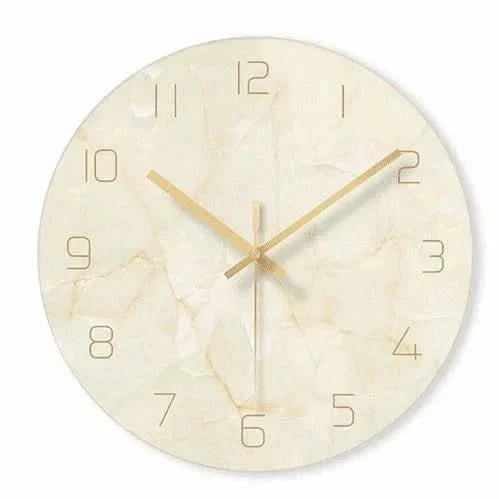 Kalsten | Olive - Elegant Wall Clock with Marble Inspiration
