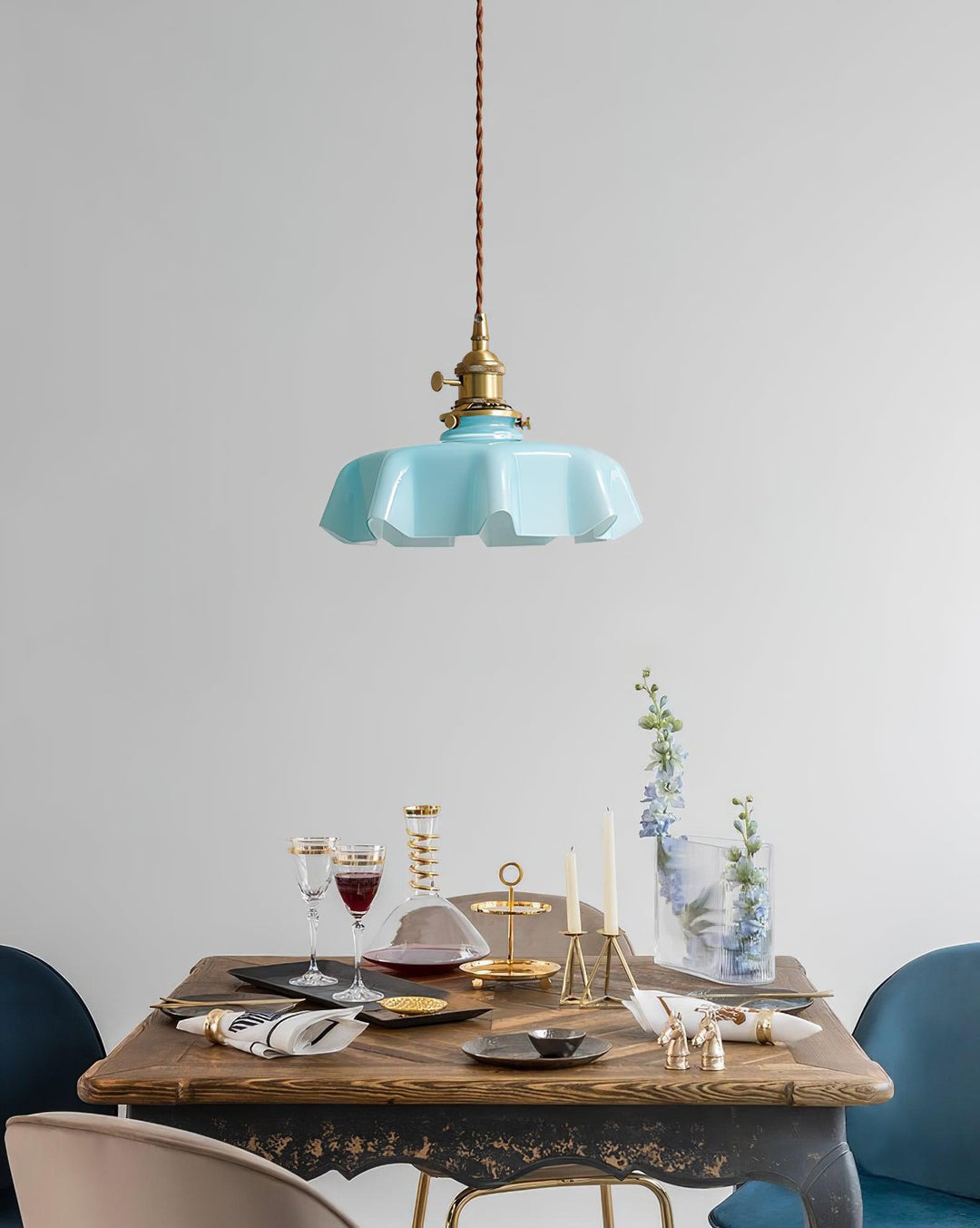 French Flower Droplight Pendant Swag Light | Noxord