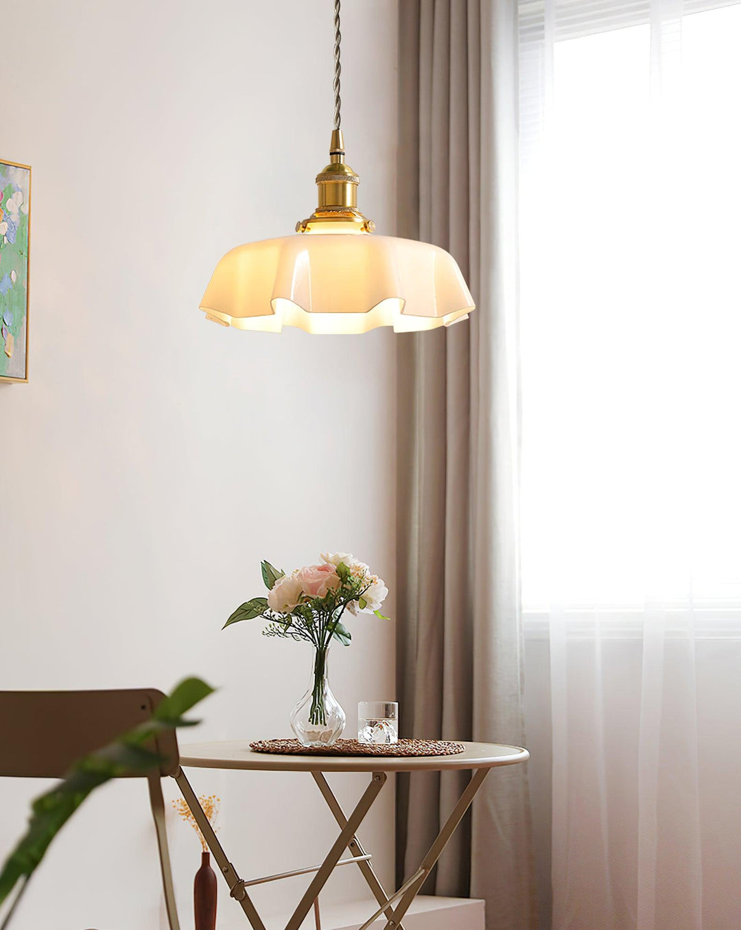 French Flower Droplight Pendant Swag Light | Noxord