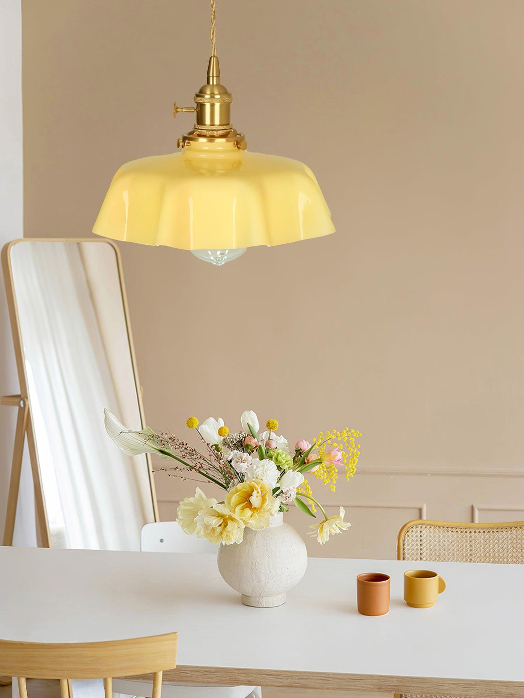 French Flower Droplight Pendant Swag Light | Noxord