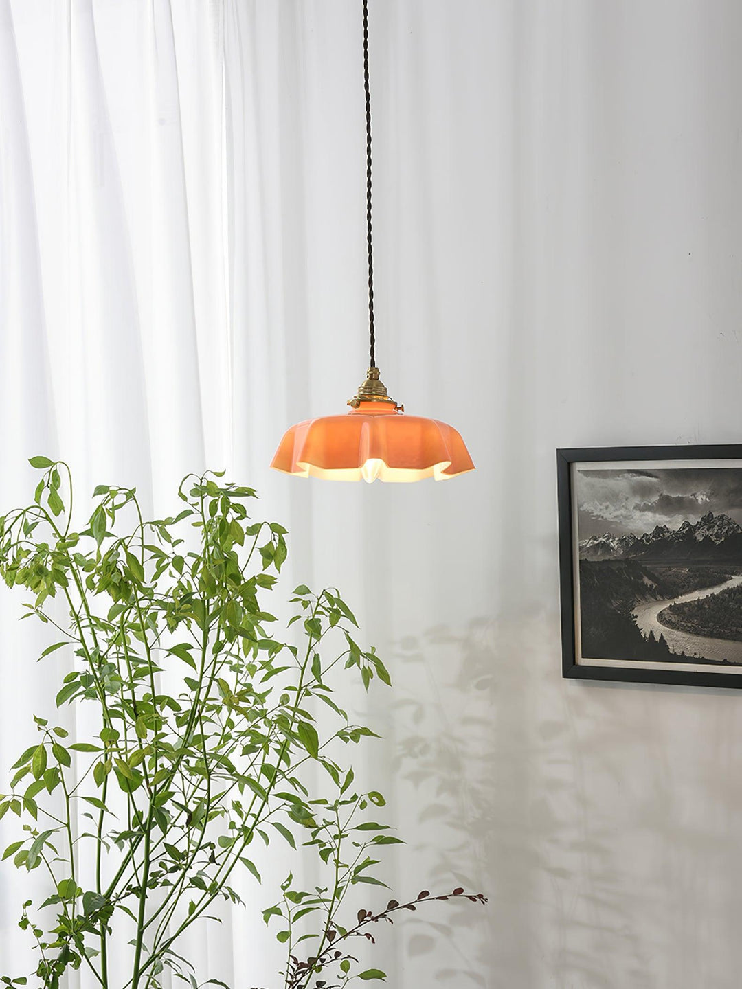 French Flower Droplight Pendant Swag Light | Noxord