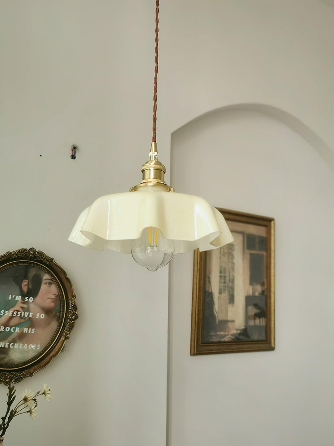 French Flower Droplight Pendant Swag Light | Noxord