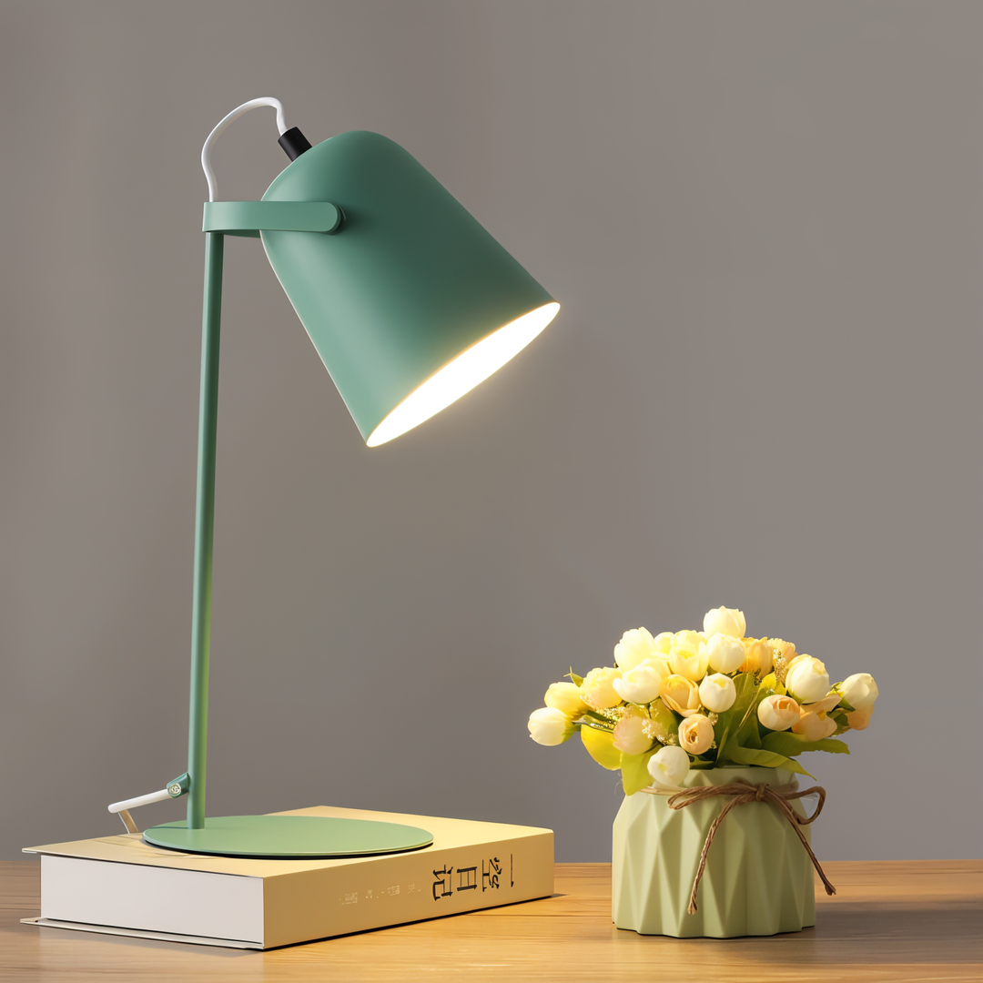 Macaron Desk Lamp – Nordic Yellow Adjustable Table Lamp for Reading & Study | Kalsten