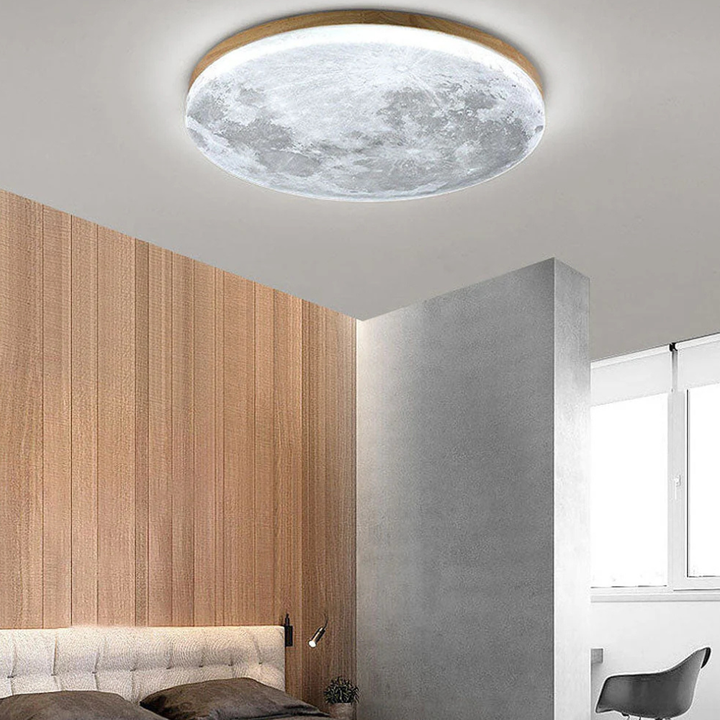 Kalsten | Ceiling Light 3D Moon LED Dimmable Metal Bedroom Fixture