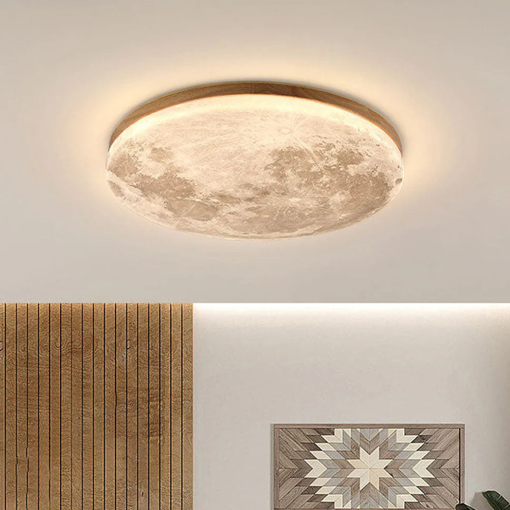 Kalsten | Ceiling Light 3D Moon LED Dimmable Metal Bedroom Fixture