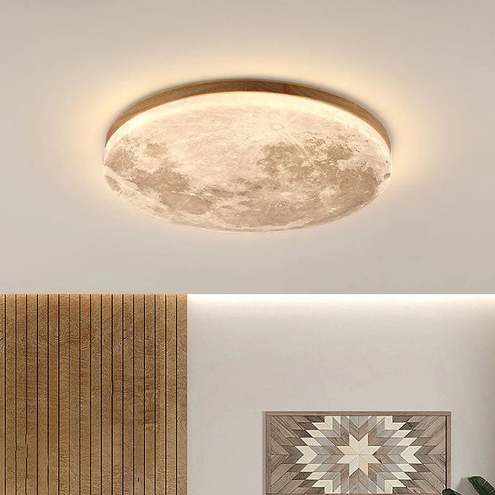 Kalsten | Ceiling Light 3D Moon LED Dimmable Metal Bedroom Fixture
