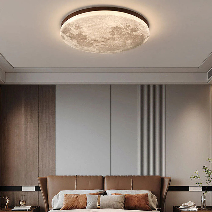 Kalsten | Ceiling Light 3D Moon LED Dimmable Metal Bedroom Fixture
