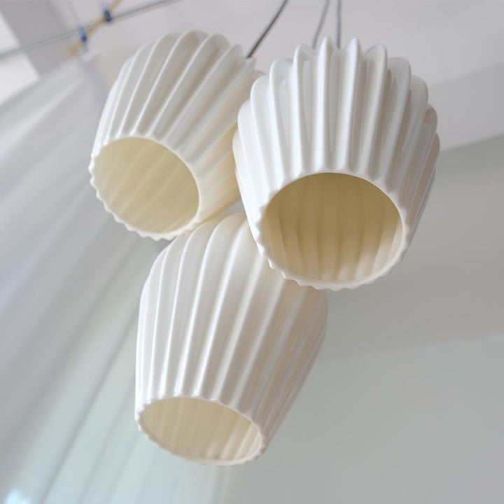 Ceramic Ribbed Ceiling light fitting Pendant Light | Kalsten
