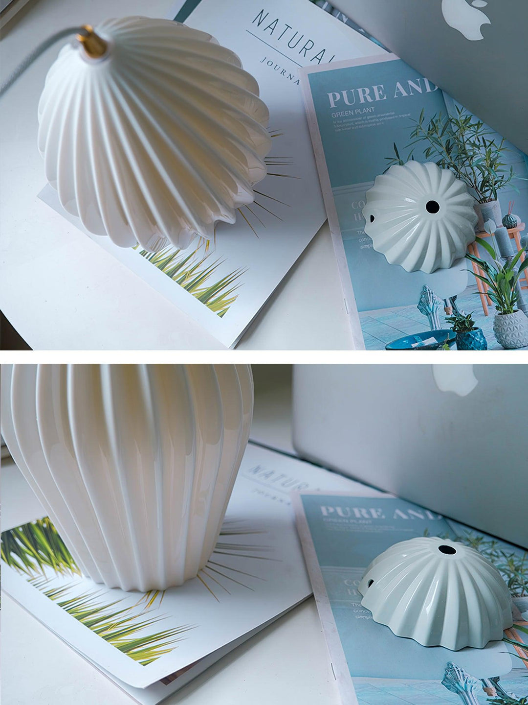 Ceramic Ribbed Ceiling light fitting Pendant Light | Kalsten