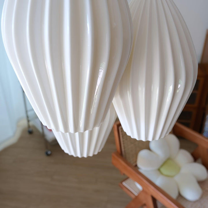 Ceramic Ribbed Ceiling light fitting Pendant Light | Kalsten