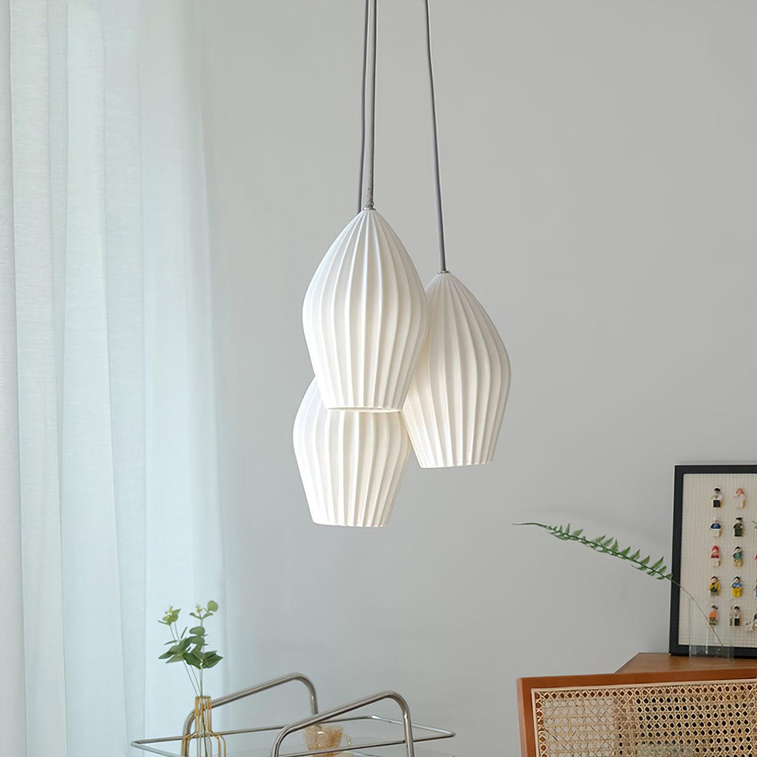 Ceramic Ribbed Ceiling light fitting Pendant Light | Kalsten