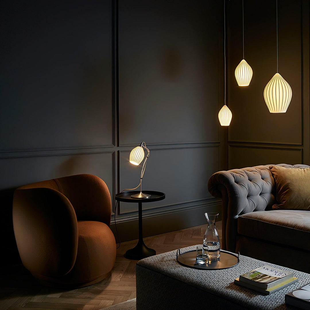 Ceramic Ribbed Ceiling light fitting Pendant Light | Kalsten