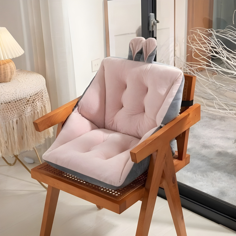 Thick Padded Chair Cushion with Lumbar Support Noxord