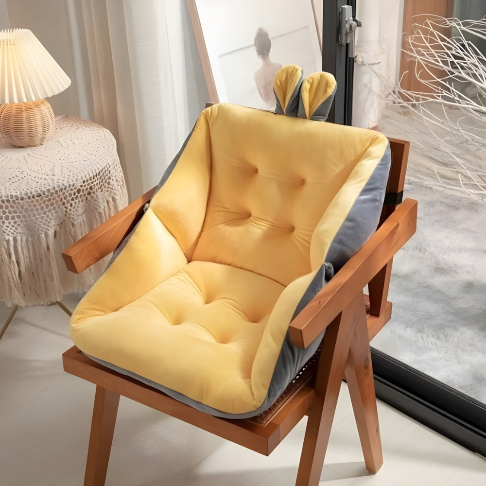 Thick Padded Chair Cushion with Lumbar Support Noxord