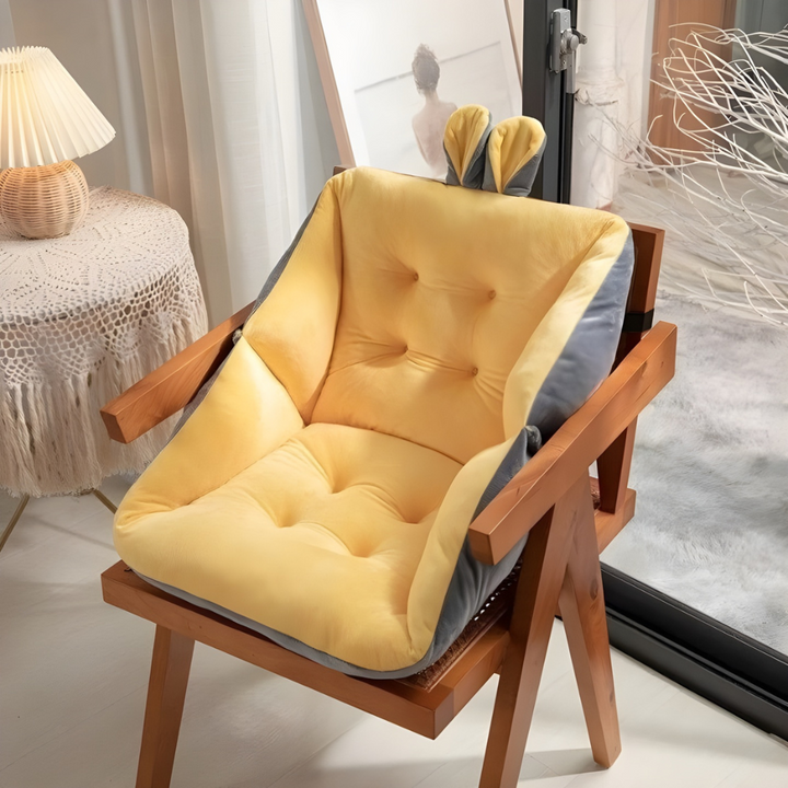 Thick Padded Chair Cushion with Lumbar Support Noxord