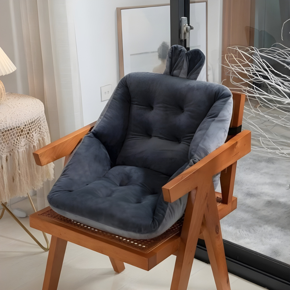 Thick Padded Chair Cushion with Lumbar Support Noxord