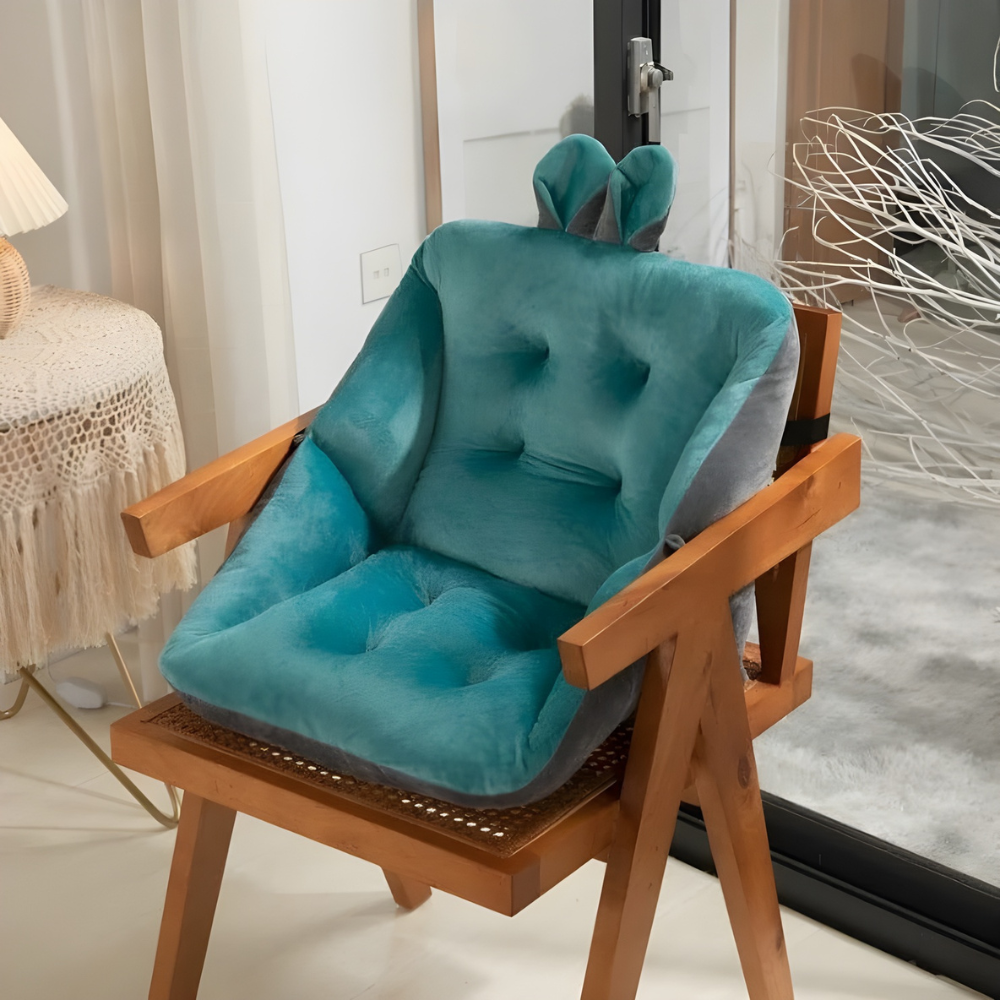 Thick Padded Chair Cushion with Lumbar Support Noxord