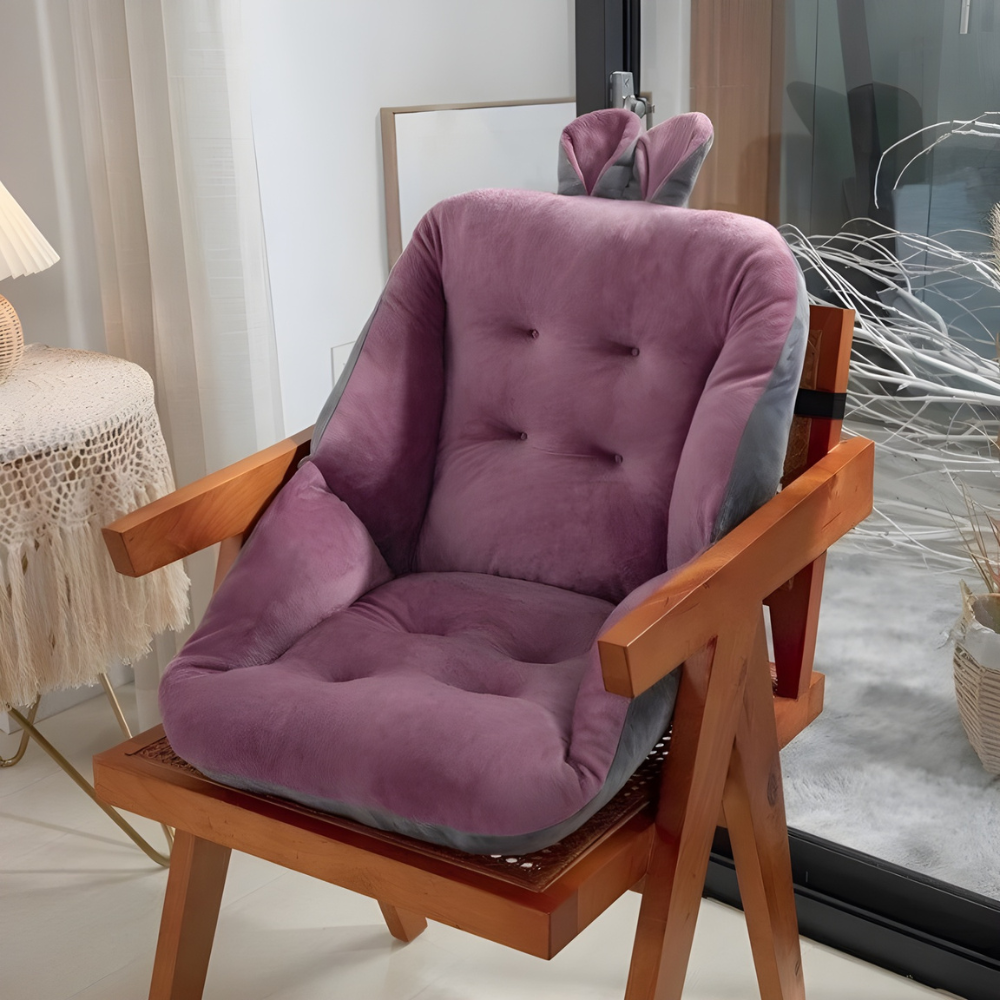 Thick Padded Chair Cushion with Lumbar Support Noxord