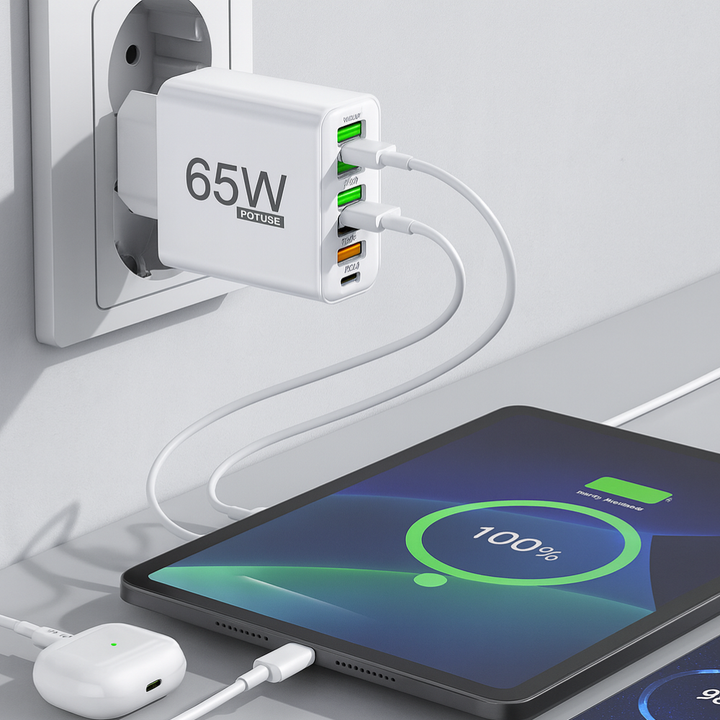 Compact Multi Port USB C Charger Desktop Adapter Kalsten