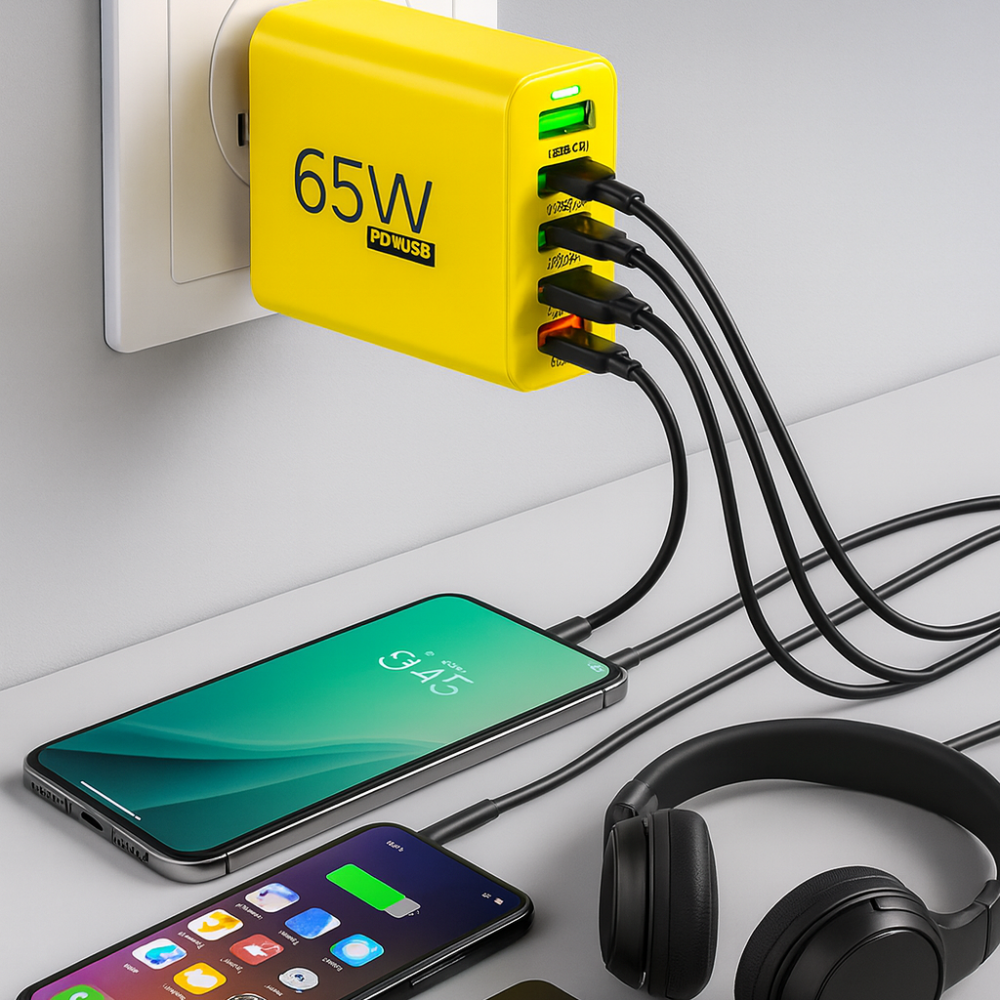 Compact Multi Port USB C Charger Desktop Adapter Kalsten