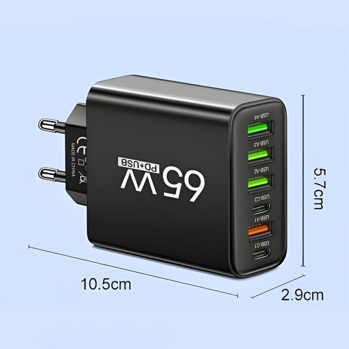Compact Multi Port USB C Charger Desktop Adapter Kalsten