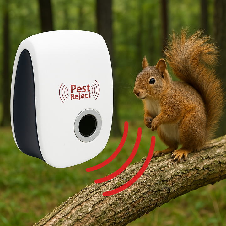 Kalsten | Ultrasonic Squirrel Repeller Device - Effective Pest Control to Deter Squirrels in 48 Hours for Gardens & Yards