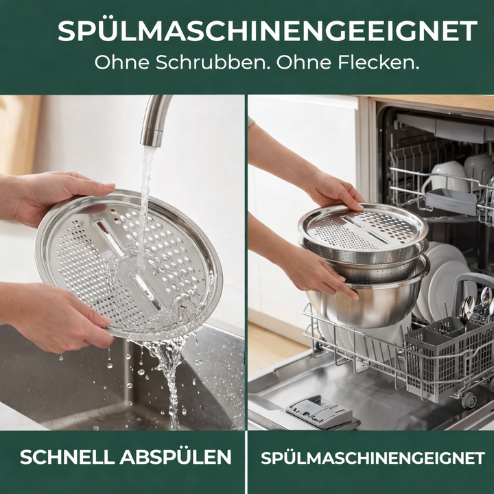 3-in-1 Mixing Bowl Set Stainless Steel with Grater and Sieve | Kalsten