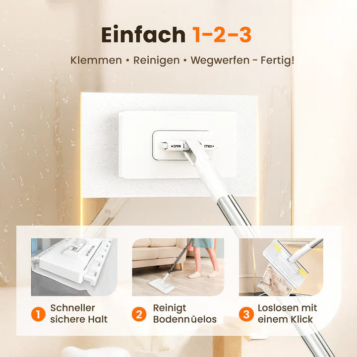 ReachClean Cloth Holder Mop Extendable Hygienic | Kalsten